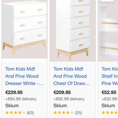 white drawers
