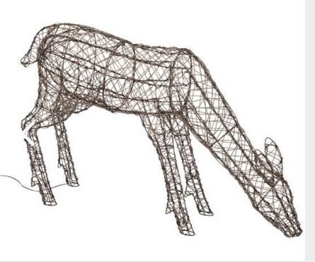 Affordable 2 in 1Large Rattan Stag And Doe Reindeer Indoor & Outdoor For Christmas Light Figure