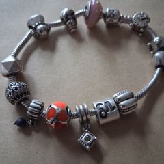 Pandora bracelet with charms