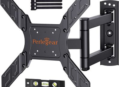 TV Wall Bracket, Swivels Tilts Extends Rotates TV Bracket Mount Fits 26-55 Inch Flat&Curved TV up tp 45KG, Max. VESA 400x400mm