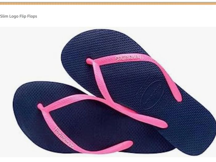 Havaianas Navy And Pink Flip Flops
