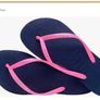 Havaianas Navy And Pink Flip Flops Image 3