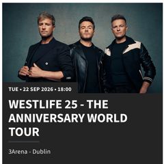 westlife tickets