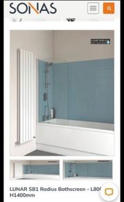 Shower Door Radius Bathscreen Sonas, Brand New