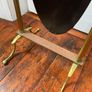 Brass Cheval Mirror with Cherub Finials. Image 6