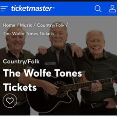 Wolfe Tones 4/07/26 2 tickets seated