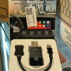 Wireless Car-Play Adapter 2 IN 1 Plug and Play Wired to Wireless Car Play Adapter Android Auto Dongle, Aux Compatible All Car Models Smart Carplay Box Support iPhone/Android