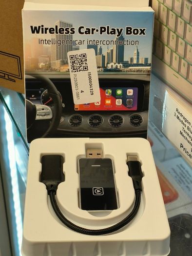 Wireless Car-Play Adapter 2 IN 1 Plug and Play Wired to Wireless Car Play Adapter Android Auto Dongle, Aux Compatible All Car Models Smart Carplay Box Support iPhone/Android