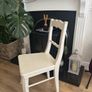 Shabby Chic off white solid wood chair Image 6