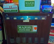 Vintage Wooden Major cigarette vending machine