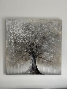 Silver tree painting. The range