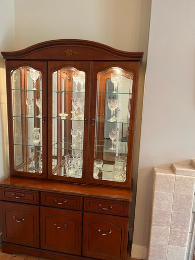Rossmore Dining Set  & Display Cabinet Bundle