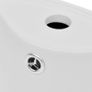 Ceramic Stand Bathroom Sink Basin Faucet/Overflow Hole White Round Image 4