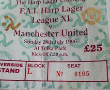 Man United vintage ticket 1996