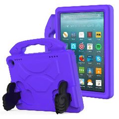 For Amazon Fire HD 8 2022 12th Gen Kids Case Shockproof Cover With Stand - Purple