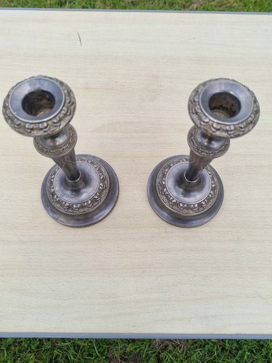 Silver-plated Ianthe candlesticks