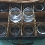 vintage set of 12 jars in lovely leather carry case Image 2