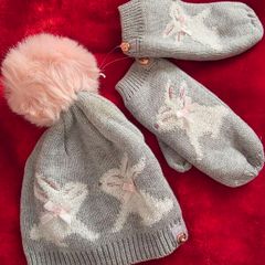 Ted Baker kids Hat and mittens AGE 7-10