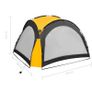 Party Tent with LED and 4 Sidewalls 3.6x3.6x2.3 m Yellow Image 9