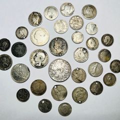 Silver coins 77 grams Scrap Damaged Coins