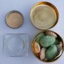 2 Lidded dressing table pots, Vintage Sirram vanity pots, 1950/1960's powder pot Image 2