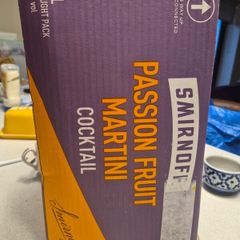 smirnof passion fruit martini cocktail