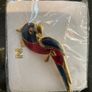 Large red parrot brooch (new, multiple) Image 2