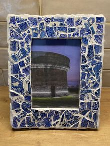 Hand Decorated Mosaic Chainey Frame
