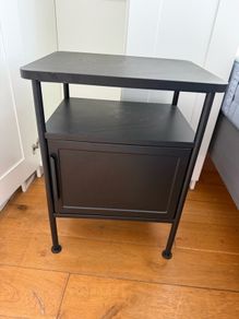 ikea grafjallet black bedside table