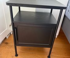 ikea grafjallet black bedside table