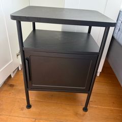 ikea grafjallet black bedside table