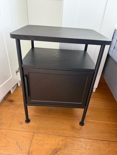 ikea grafjallet black bedside table