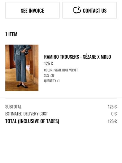 Sezane Trousers Uk 10 New with Tags