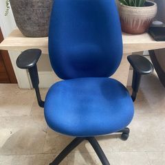As New - Beautiful Blue Office Or Study Swivel Chair - Can Deliver