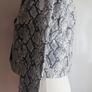 Monki Faux Leather Snake Print Crop Ladies Jacket Grey New With Tags CAN POST Image 3
