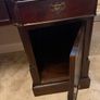 Mahogany & leather desk with drawers Image 3