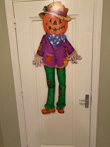 Scarecrow Halloween hanging decoration, may be vintage
