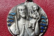 1960's Saint Christopher Medal on chain by Jean balme