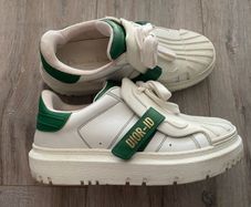Christian Dior-ID Sneakers - White/Green - EU 37.5 UK 4.5