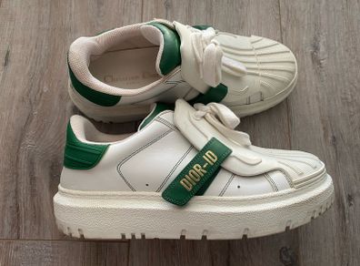 Christian Dior-ID Sneakers - White/Green - EU 37.5 UK 4.5