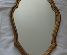 Antique French Louis style mirror - wood framed gold gilt