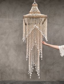 Huge Handmade Shell Hanging Shade  or Decorative Chandelier