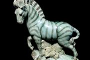 Unusual beautiful zebra statue