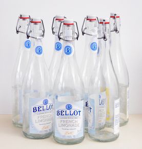 French Water Bottles with reusable porcelain caps and rubber seals