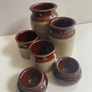 Selection of stoneware jars and condiment holders Image 3