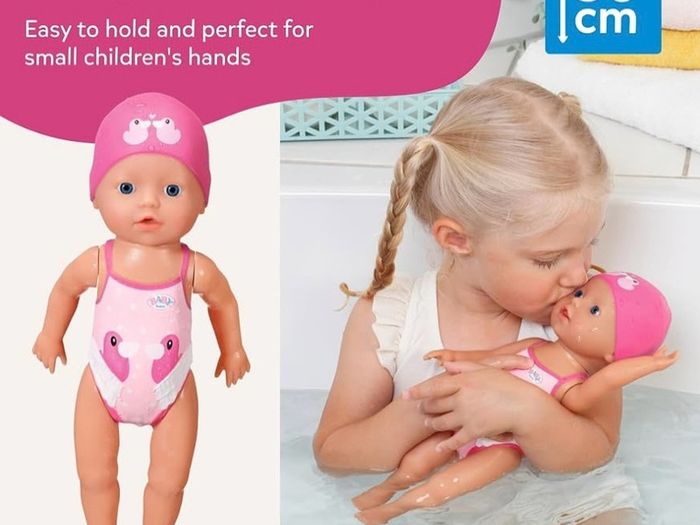 Zapf Baby born My First Swim 30 cm Bath Doll EUC