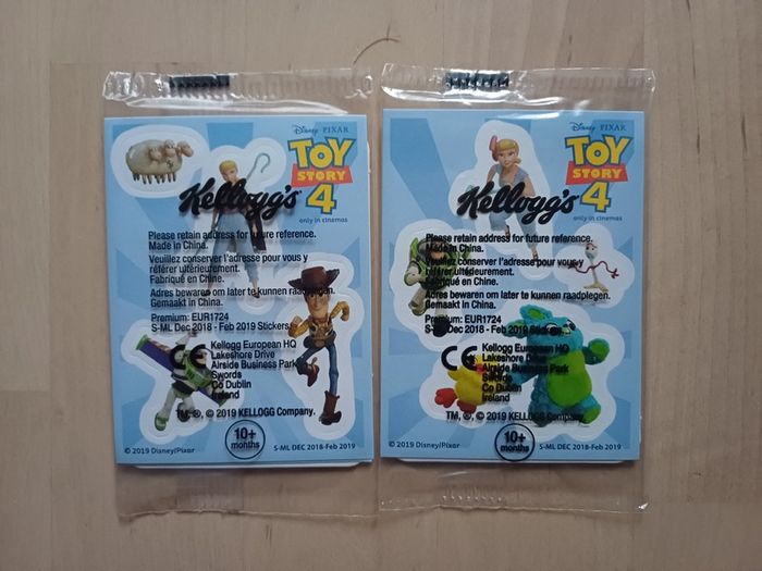 Kelloggs Disney Toy Story Stickers 2 Packs FACTORY SEALED