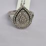Cubic Zirconia Ring in Rhodium Overlay Sterling Silver Image 2