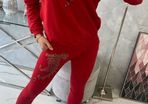 2 piece  tracksuit set with zircon panther