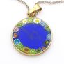 Italian Sterling Silver Millefiori Murano Glass Necklace Image 4